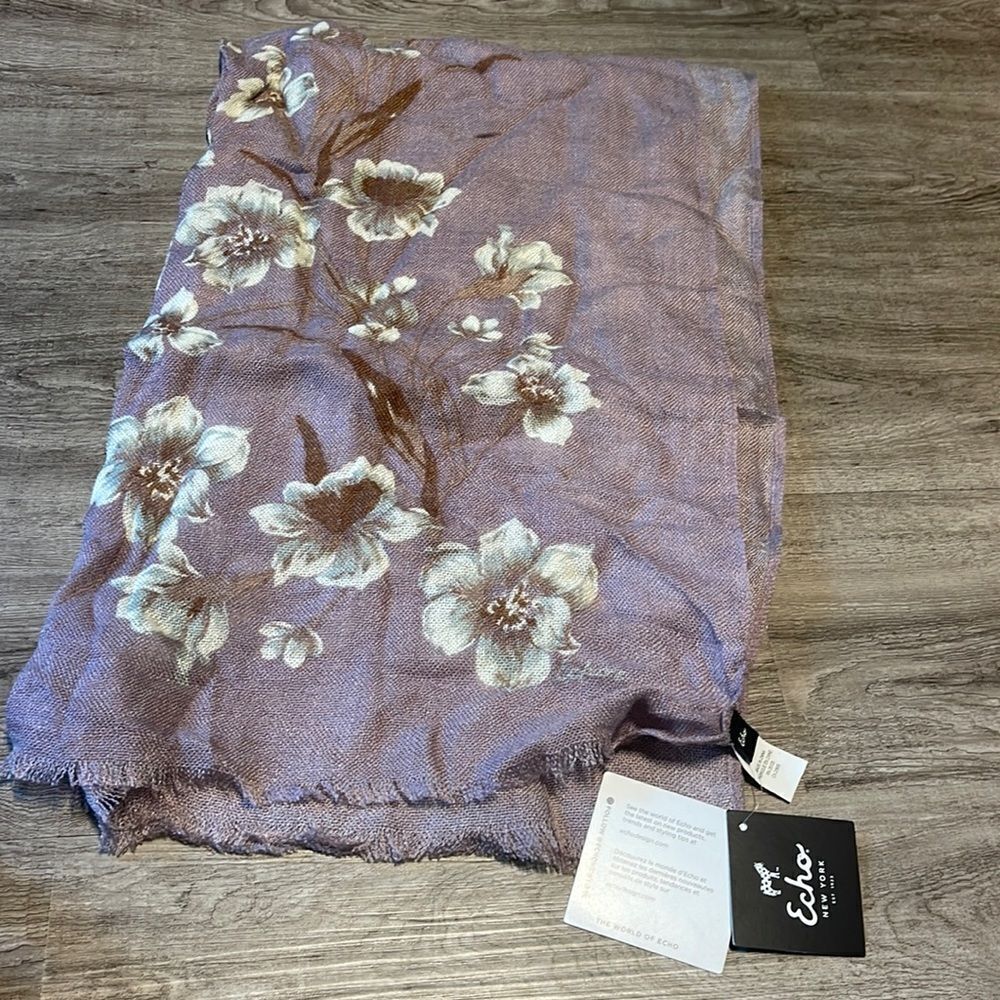 Echo Design Floral Print Scarf NEW